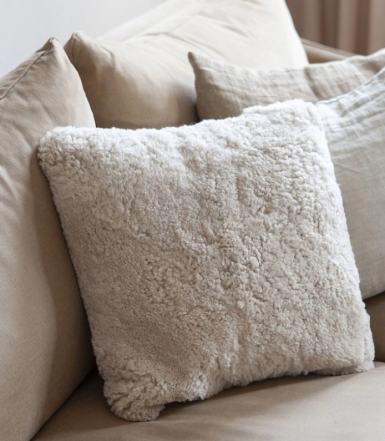 Kožešina na židli Gently, světle šedá, O34 cm