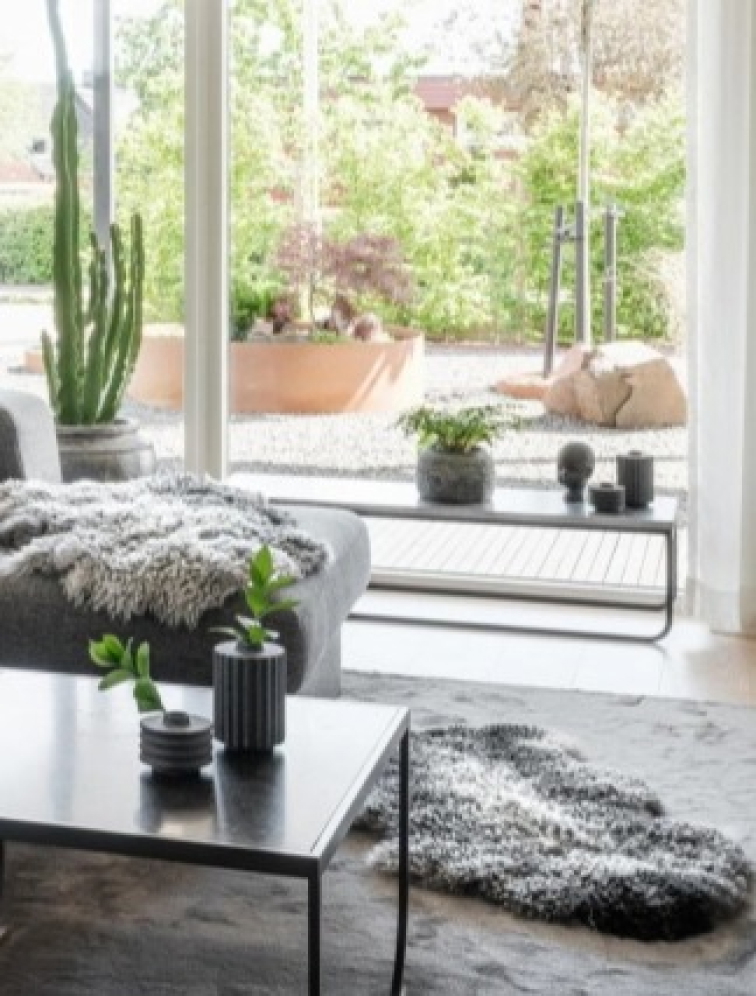 Tibetská kožešina, černá, 95x55 cm