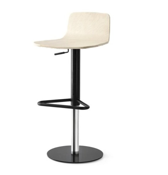 Otočná barová židle Riley, bělený buk, nastavitelná výška