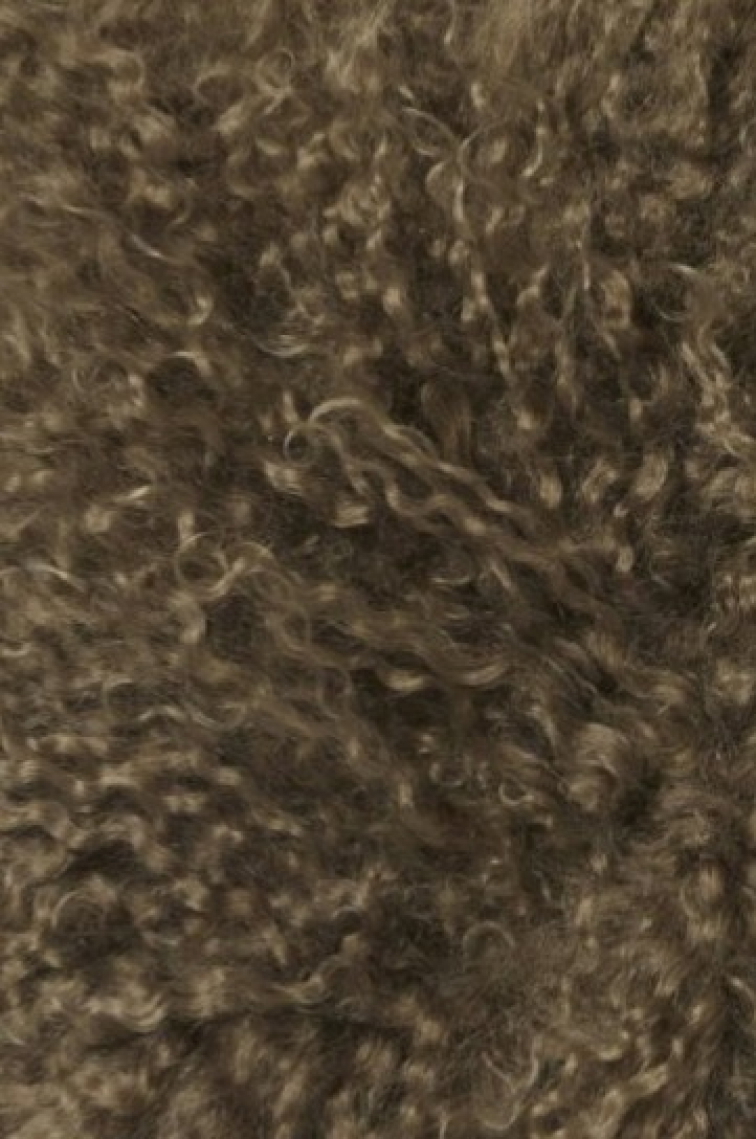 Kožešinový polštář Brown, tibetská kožešina, 40x40 cm