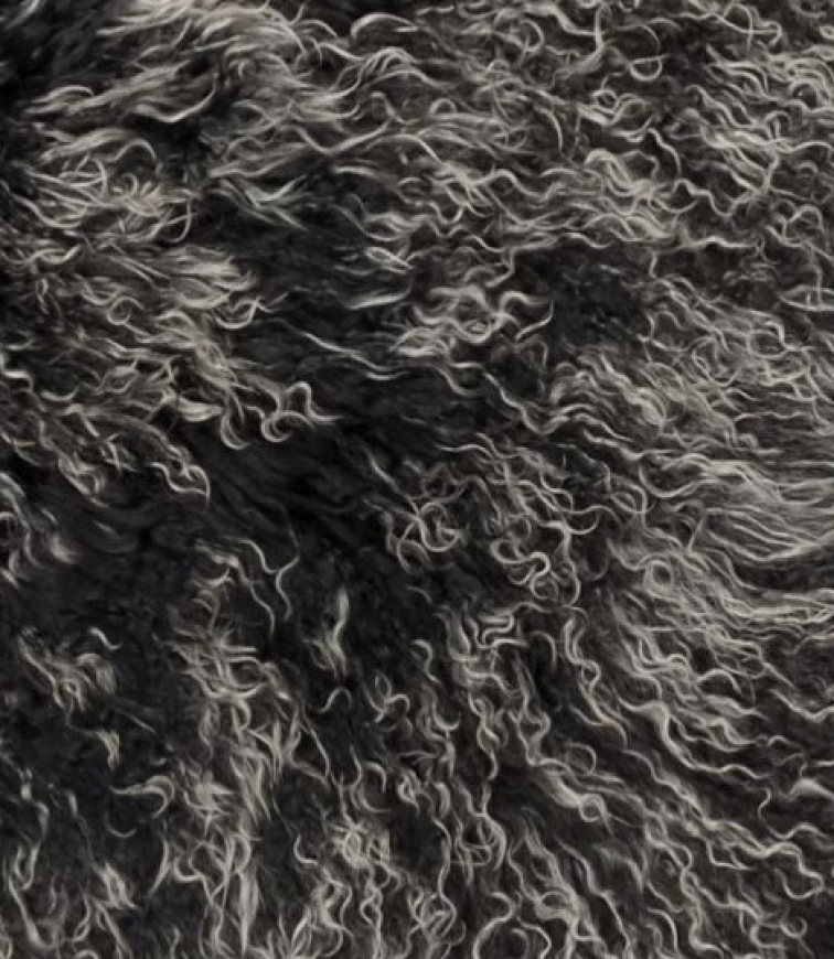 Tibetská kožešina černá Snowtop, 95x55 cm