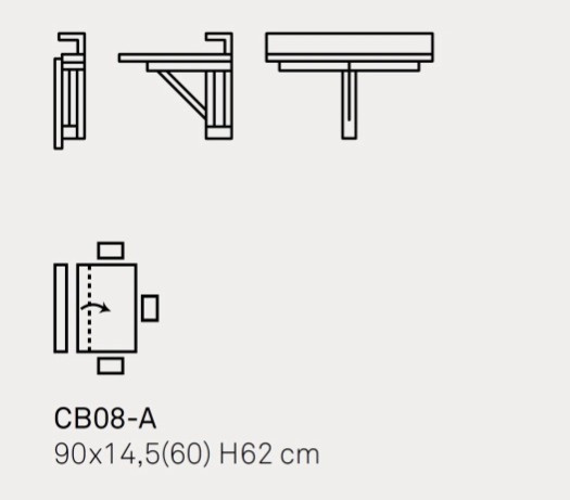 Sklápěcí stůl Quadro, CB08-A