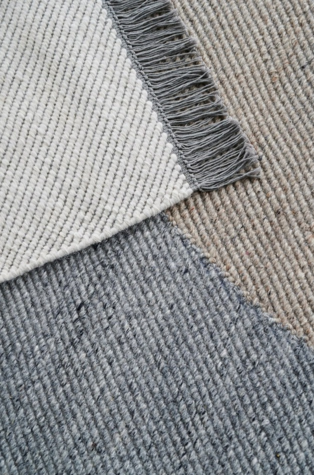 Vlněný koberec Eik Grey, šedo-hnědo-smetanová