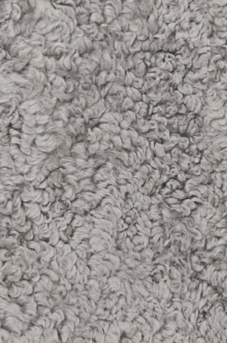 Polštář australská kožešina Curly, přírodní šedá, 45x45 cm