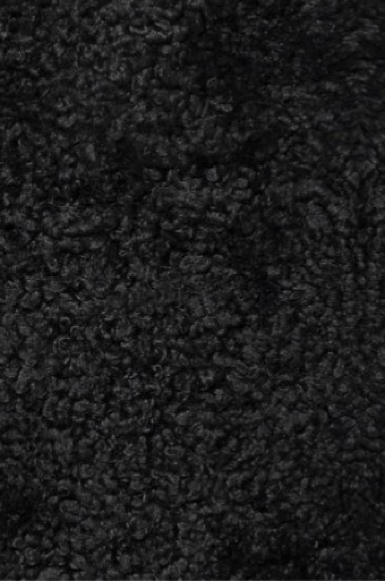 Polštář australská kožešina Curly, černá, 45x45 cm