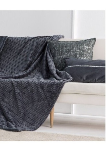 Pléd Lander Grey, šedý, 130x170 cm