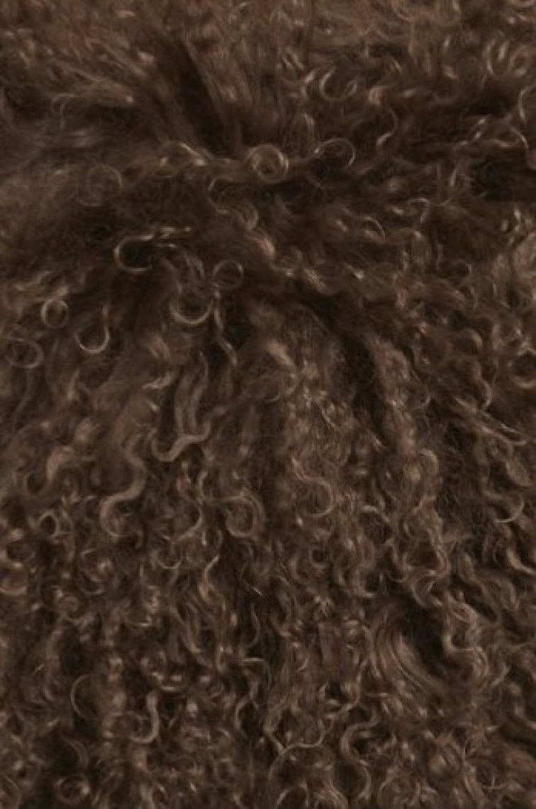 Polštář Chocolate, tibetská kožešina, čokoládově hnědá, 40x40 cm