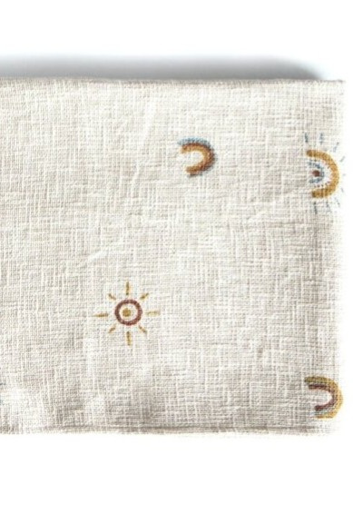 Bavlněný přehoz do postýlky Arco, béžový, 100x150 cm