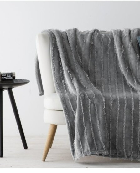 Pléd Daren Grey, šedý, 130x170 cm