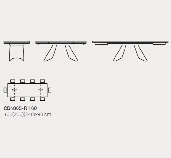Jídelní stůl Lord, 160(220) cm, rozkládací