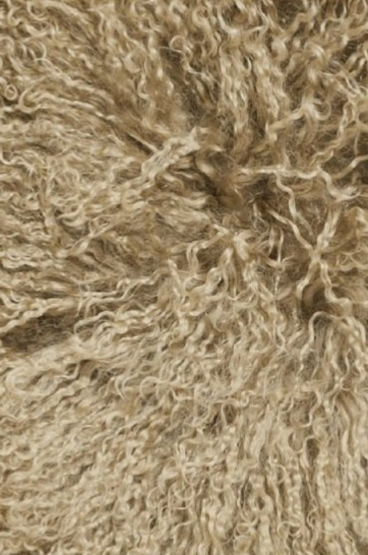 Tibetská kožešina Light Beige, béžová, 95x55 cm