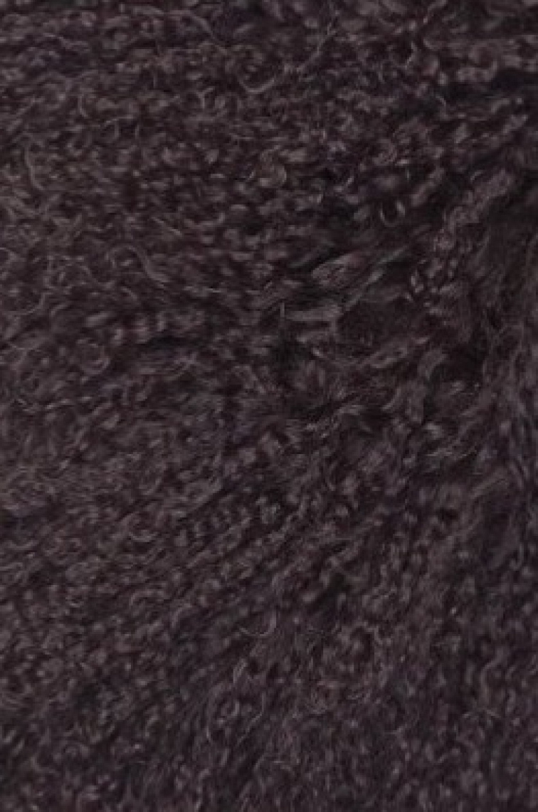 Polštář tibetská kožešina, hnědý, 60x40 cm