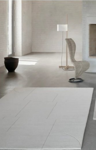 Koberec Geometric Maze White, bílý