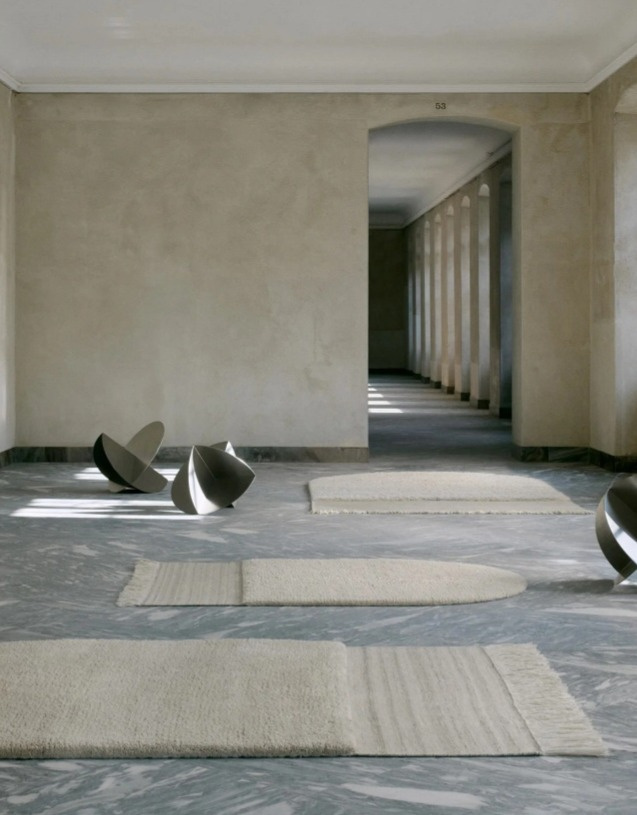 Vlněný koberec Eternal Eye Chalk, béžový