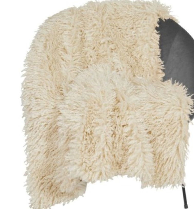 Pléd Wooly Beige, béžová umělá kožešina, 120x180 cm