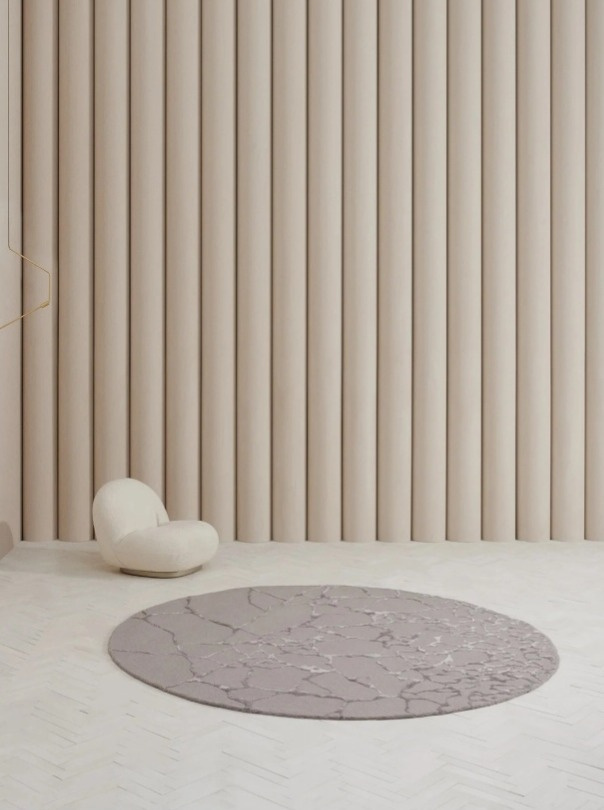 Kulatý koberec Marmo Green