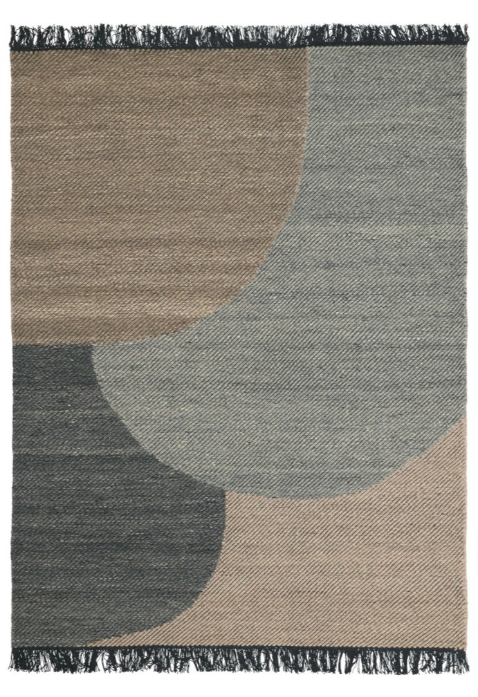 Vlněný koberec Eik Charcoal, šedo-hnědo-antracitová