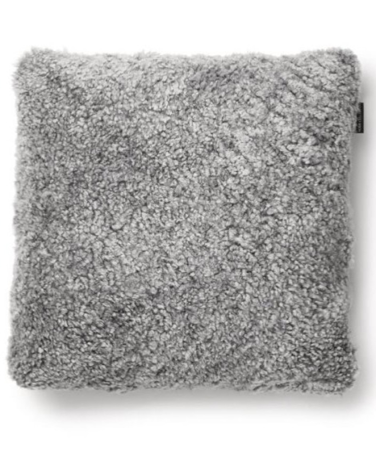 Polštář australská kožešina Curly, charcoal, 45x45 cm
