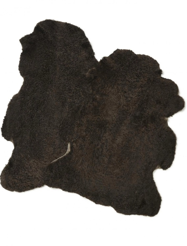 Kudrnatá australská kožešina Curly, hnědá, 95x60 cm