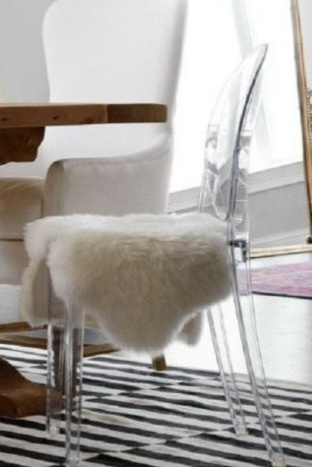 Islandská ovčí kožešina Nelly, bílá, 90x55 cm