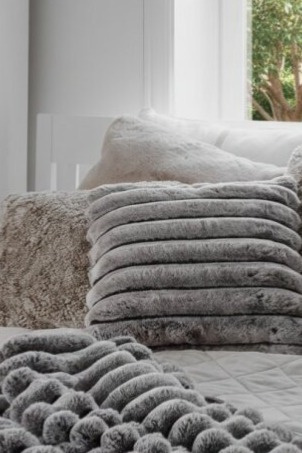 Polštář Rocky Smoke, kouřově šedý, 45x45 cm