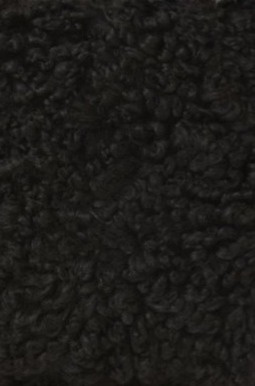 Kožešinový polštář Ebony, černá kudrnatá vlna, 40x40 cm