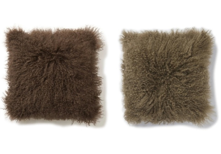 Polštář Chocolate, tibetská kožešina, čokoládově hnědá, 40x40 cm