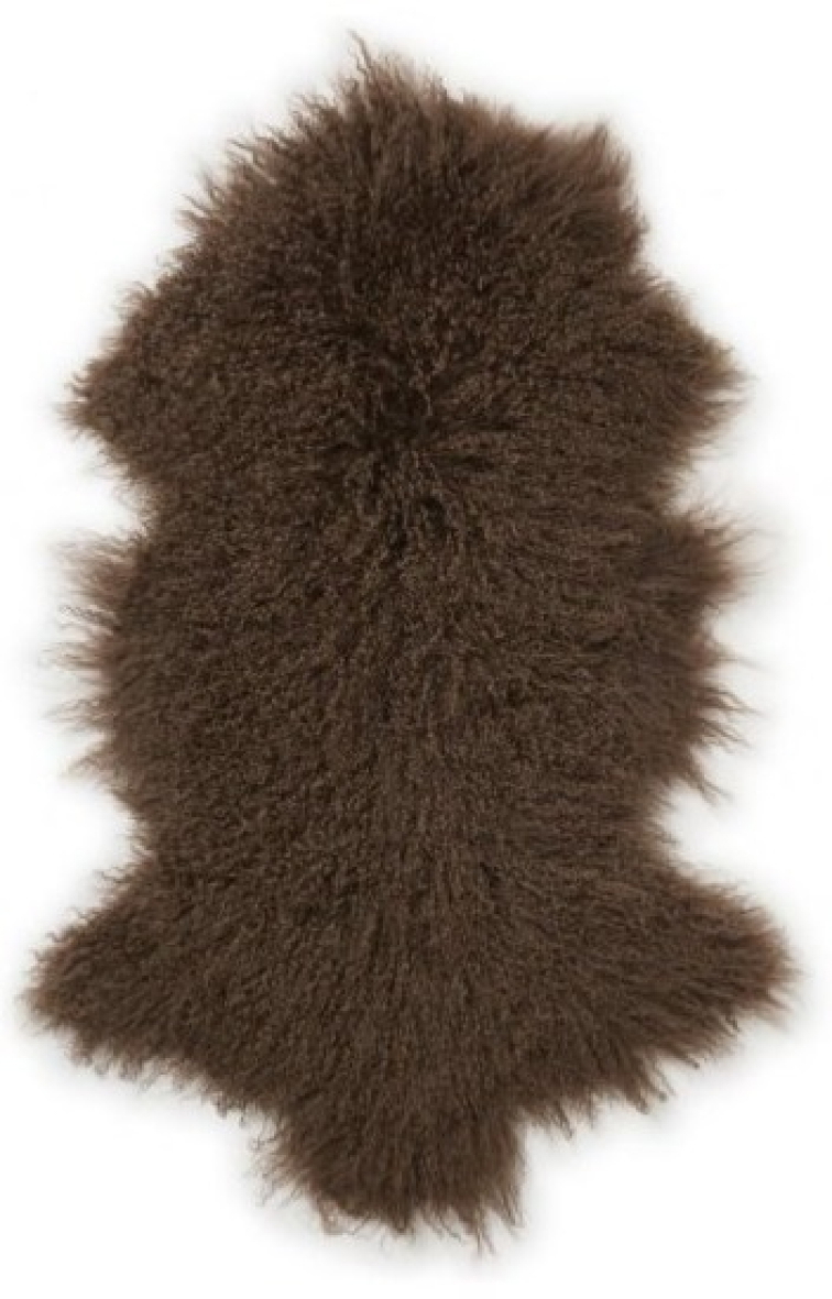 Tibetská kožešina Chocolate, čokoládově hnědá, 95x55 cm