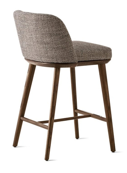 Barová židle Foyer, dřevo, látka, výška sedu 65 cm, CS2072