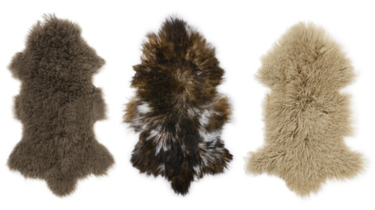 Tibetská kožešina Chocolate, čokoládově hnědá, 95x55 cm