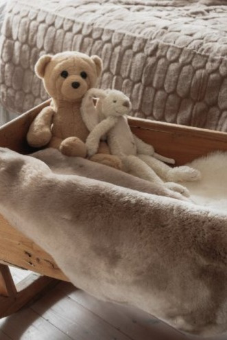 Pléd Bubble Taupe, umělá kožešina, hnědošedý, 120x180 cm