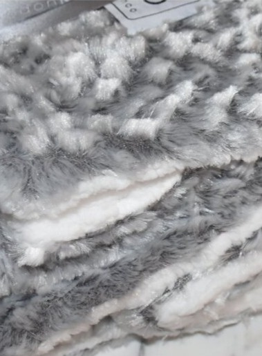 Pléd Cube Grey, šedý, 130x160 cm