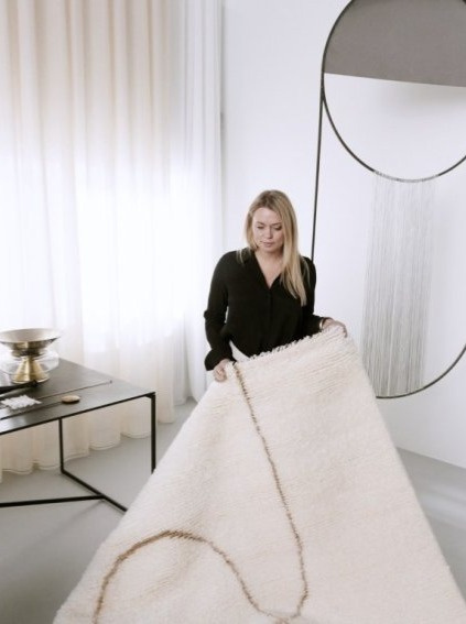 Vlněný koberec Astral Spiral Camel