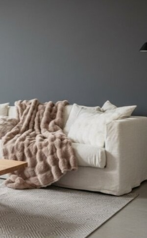 Elegantní přehoz Misty Taupe, 140x220 cm