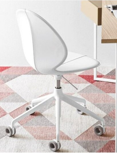 Pracovní židle Basil, kov, kůže, CS1857-LHS