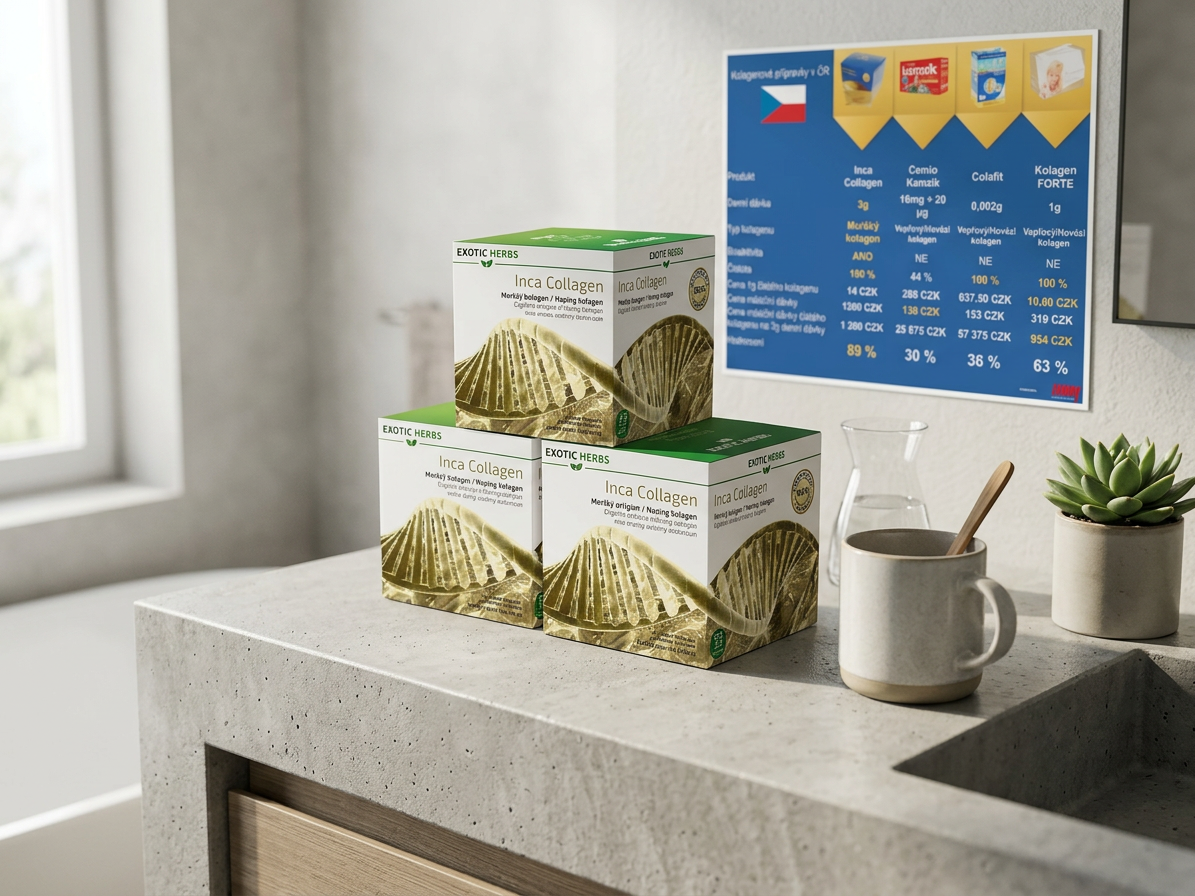 Roční balení 3 x 30 sáčků Inca Collagen Exotic Herbs, mořský kolagen 270g