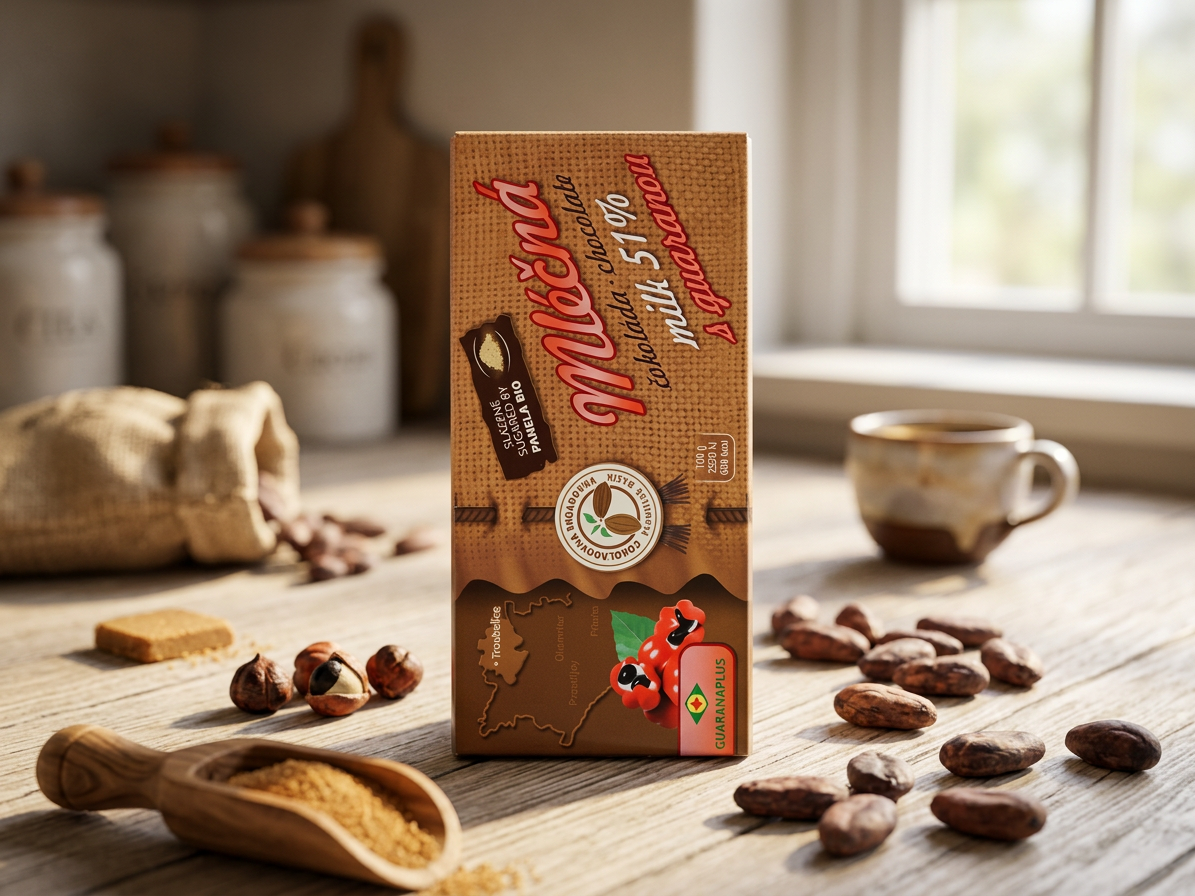 Čokoláda mléčná 51% s guaranou, 45g