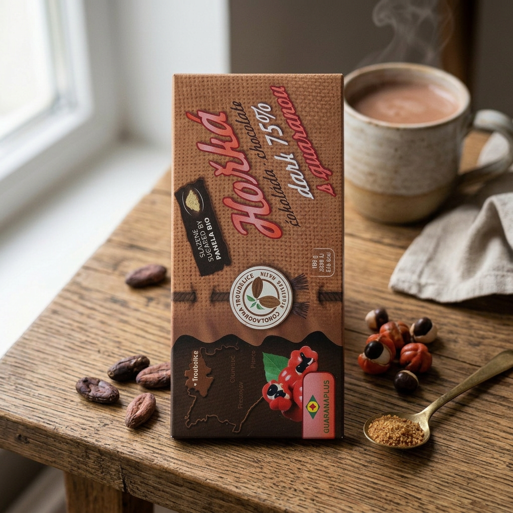Čokoláda hořká 75% s guaranou, 45g