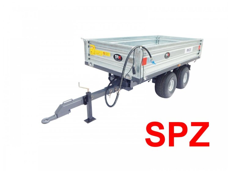 Vlek 2 za traktor sklápění 140x240 cm 1500 kg SPZ