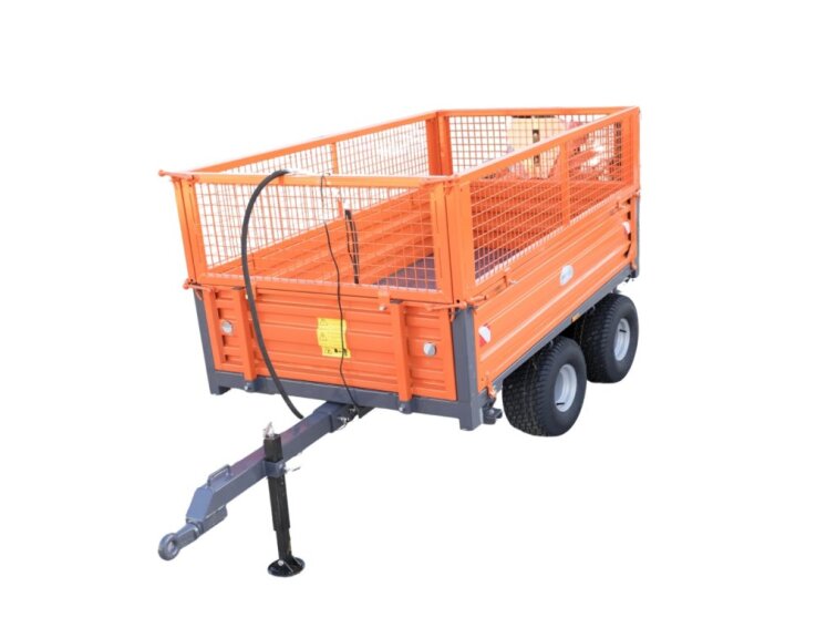 Vlek 2 za traktor sklápěcí 135x240 2,5t 2 osy + nadstavby