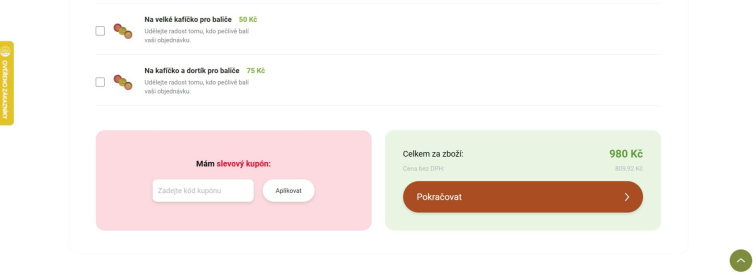 Kam vložit slevový kupón?