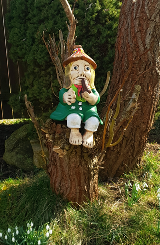 Keramický vodník k jezírku Houžvička