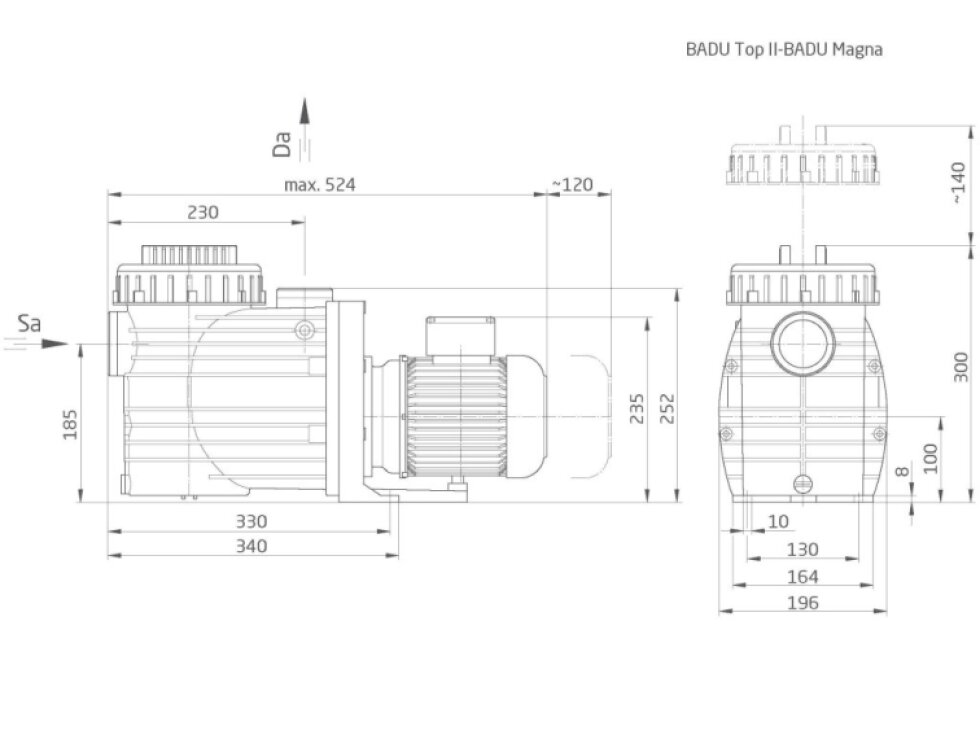 Speck BADU TOP II/12 – bazénové čerpadlo 12 m³/h, 230 V