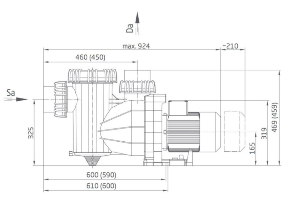 Badu RESORT 60 – protiproud 60 m³/h, 230/400 V, 3,01 kW
