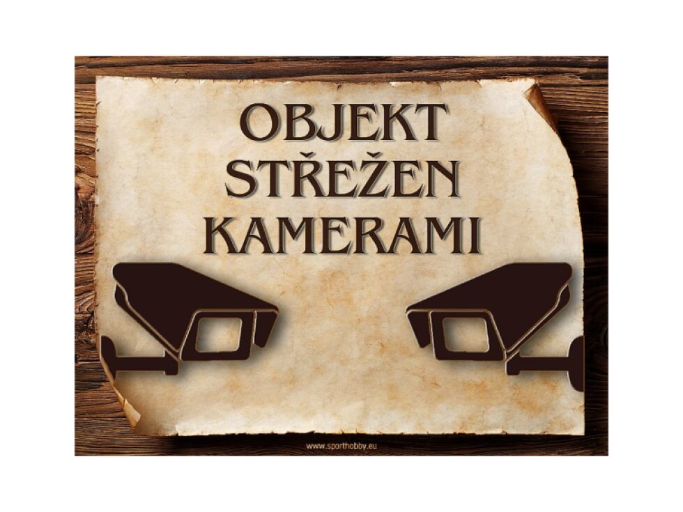 Cedulka výstražná kamery/CD2065