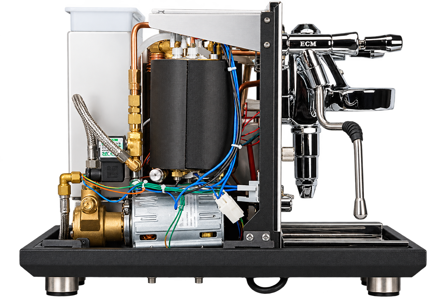 ECM Synchronika II vnútorná konštrukcia a Dual Boiler systém