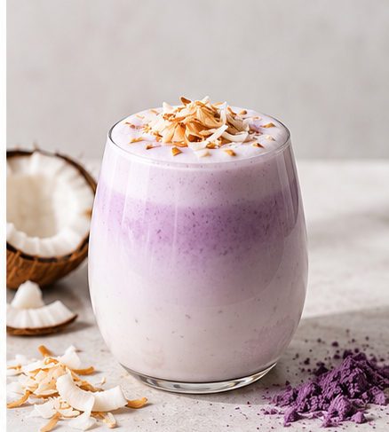 Ube Coconut Latte – recept CoffeeArt