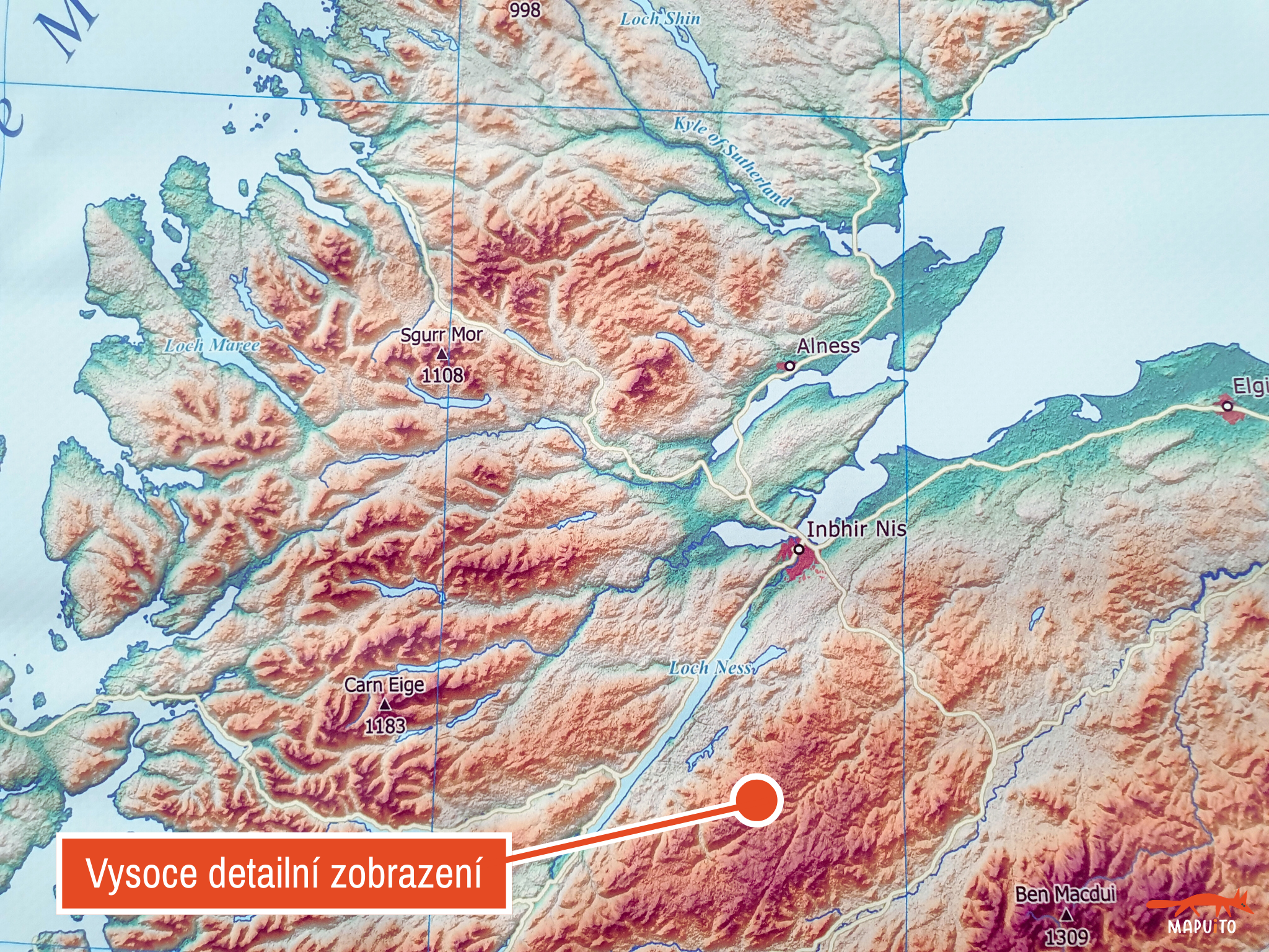 Velká mapa Britských ostrovů