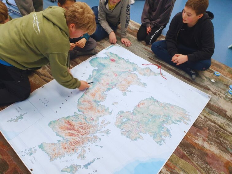 Velká mapa Britských ostrovů