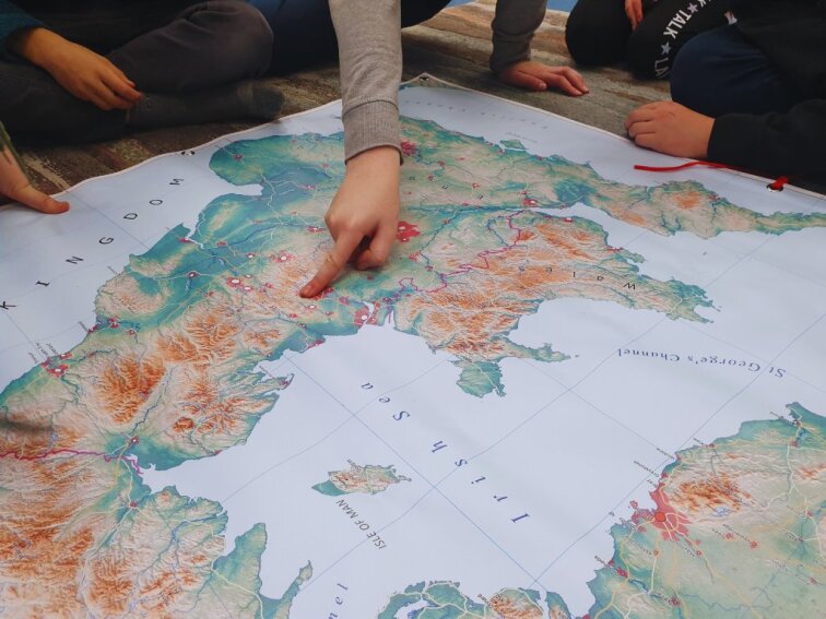 Velká mapa Britských ostrovů